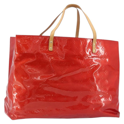 Louis Vuitton LOUIS VUITTON Monogram Vernis Reade GM Tote Bag Red M91084 LV Authentic AMZ416