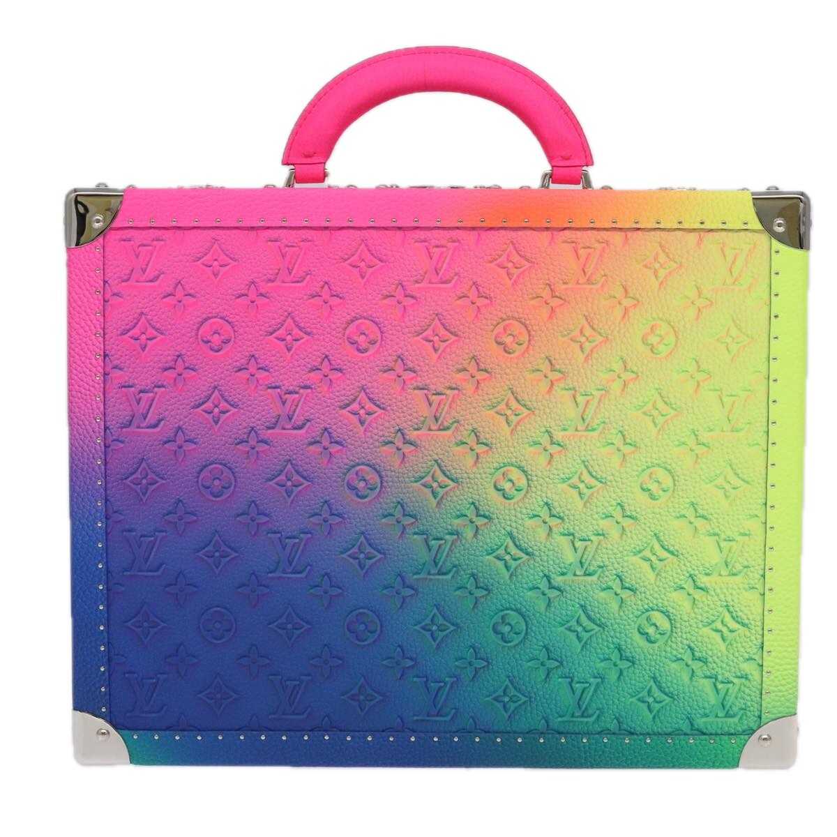 Louis Vuitton LOUIS VUITTON Taurillon Illusion Cotoville 40 Trunk Multicolor LV Authentic yk15763S Bag