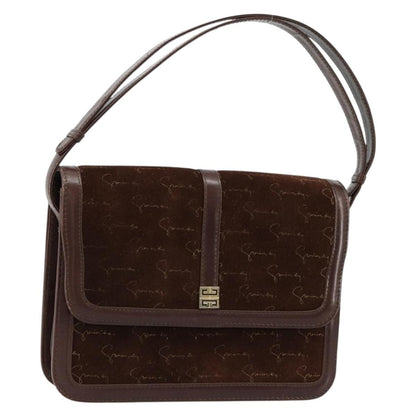 Givenchy GIVENCHY Shoulder Bag Suede Brown Gold Authentic bs35122