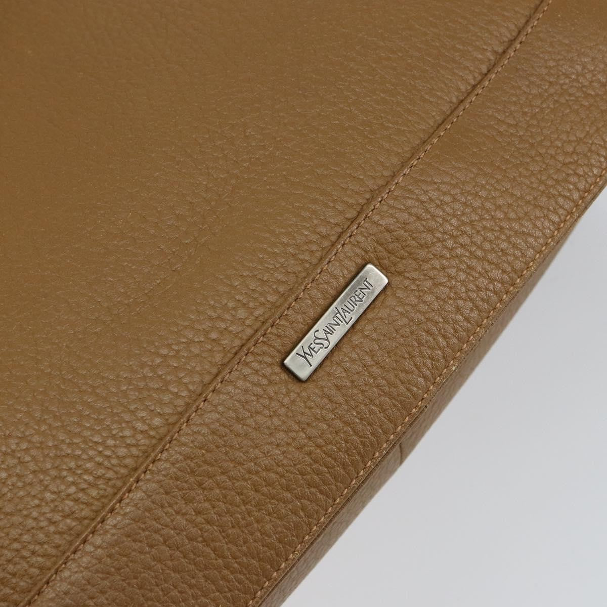 Saint Laurent SAINT LAURENT Hand Bag Leather Brown Authentic 149374