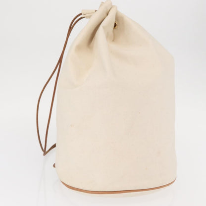Hermès Hermès HERMES Porochon Mimir GM Shoulder Bag Canvas White Gold Authentic ka758