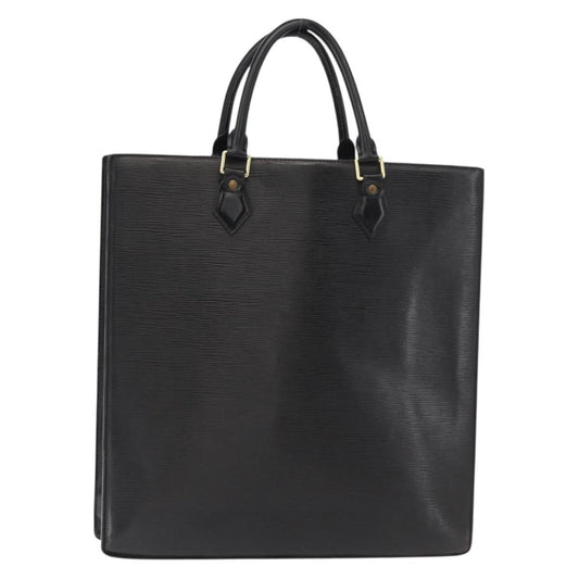 Louis Vuitton LOUIS VUITTON Epi Sac Plat Hand Bag Black M59082 LV Authentic ka251