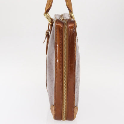 Louis Vuitton LOUIS VUITTON Monogram Vernis Van Damme Hand Bag Bronze M91125 LV Authentic BA8606