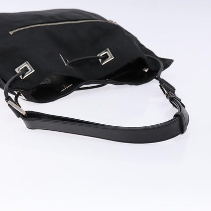 Gucci GUCCI Shoulder Bag Canvas Black Silver 001 4021 Authentic ep9915