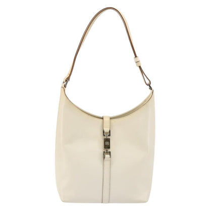 Gucci GUCCI Jackie Shoulder Bag Leather White Silver 001 3875 Authentic bs34535