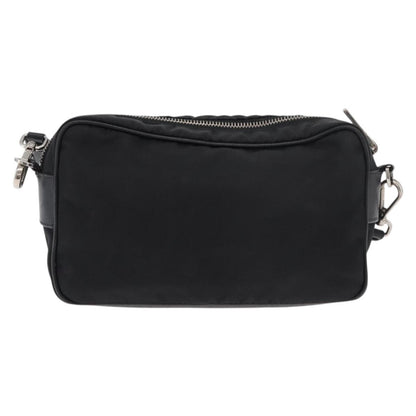 Prada PRADA Shoulder Bag Nylon Black Silver Authentic 175723