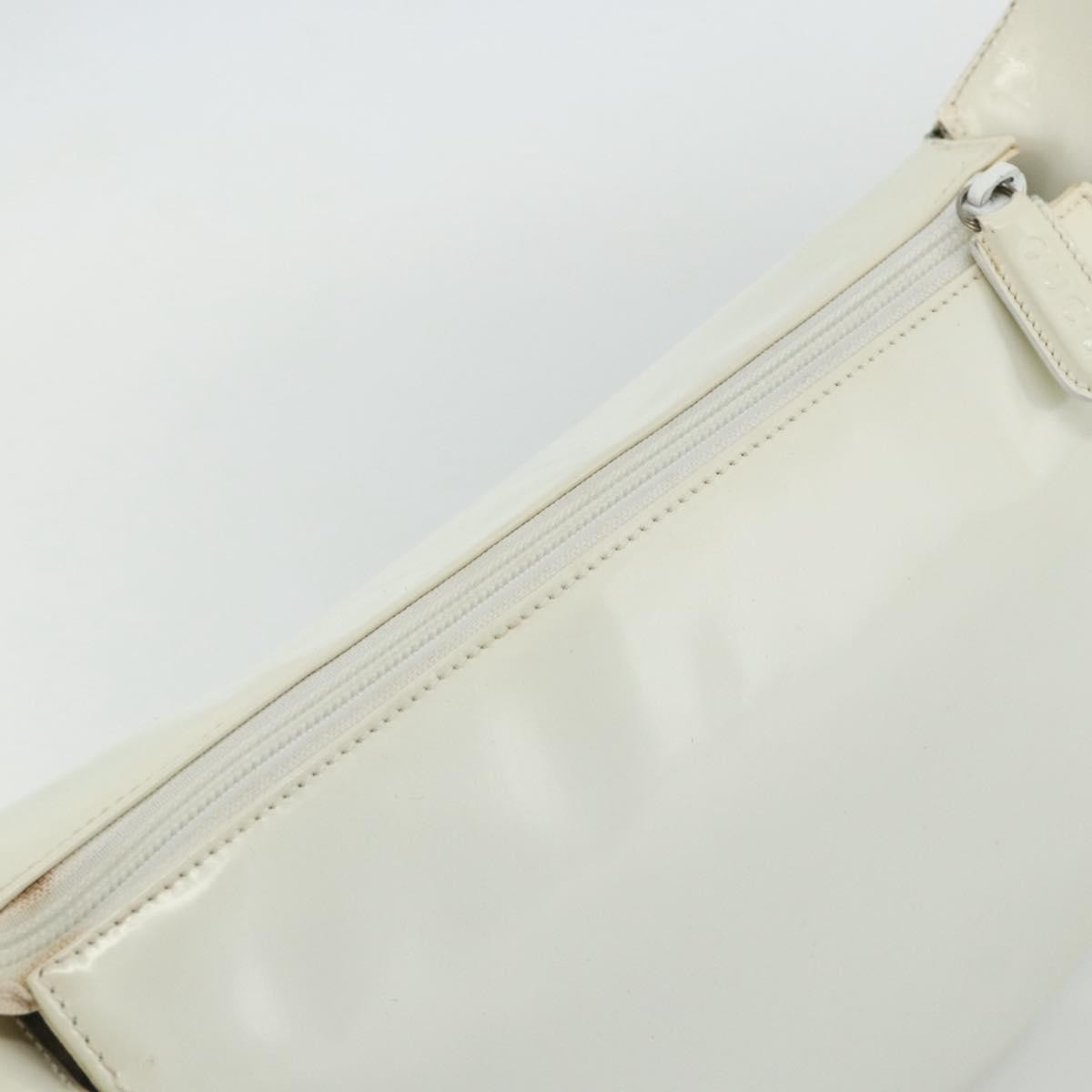 Gucci GUCCI Shoulder Bag Enamel White 001 1364 1703 Authentic ti3860