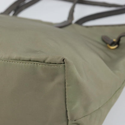 Prada PRADA Tote Bag Nylon Beige Gold Authentic 163284