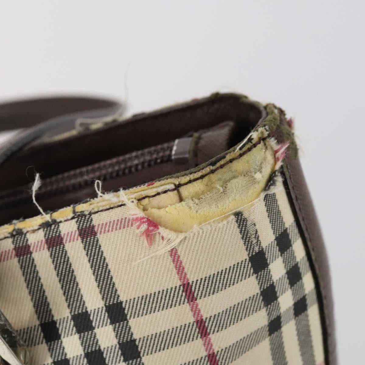 Burberry BURBERRY Nova Check Shoulder Bag Nylon Canvas 4 Set Beige Brown black Authentic 1...