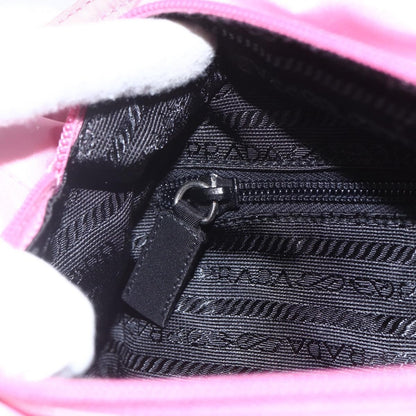 Prada PRADA Tote Bag Nylon Pink Silver Authentic 164823