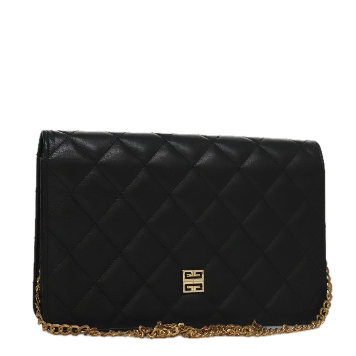 Givenchy GIVENCHY Chain Shoulder Bag Leather Black Authentic bs20851