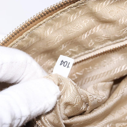 Prada PRADA Shoulder Bag Nylon Beige Gold Authentic 131423