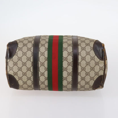 Gucci GUCCI GG Supreme Web Sherry Line Shoulder Bag PVC 2 Set Beige Authentic gh1006