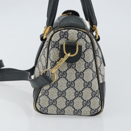Gucci GUCCI GG Supreme Sherry Line Bag PVC 2way Navy Red gold 002 39 0069 Authentic ep12291