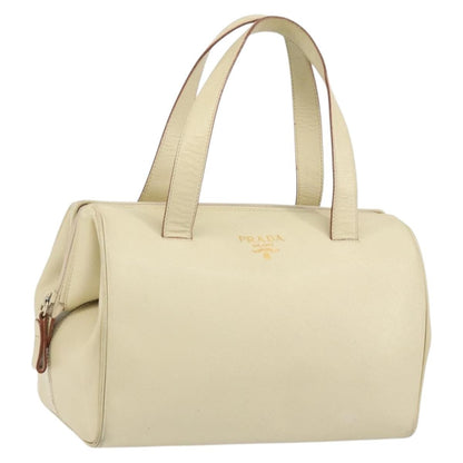 Prada PRADA Hand Bag Leather Beige Authentic BA8175