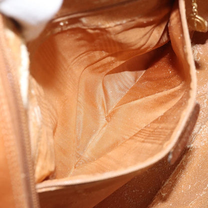 Gucci GUCCI Hand Bag Leather Brown Gold Authentic ep13246