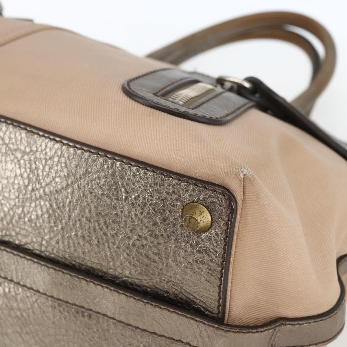 Chloé Chloé Chloe Tote Bag PVC Leather Gold Authentic 162332