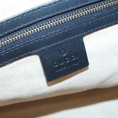 Gucci GUCCI GG Canvas Sherry Line Hand Bag PVC Navy Gold 247205 Authentic 131724