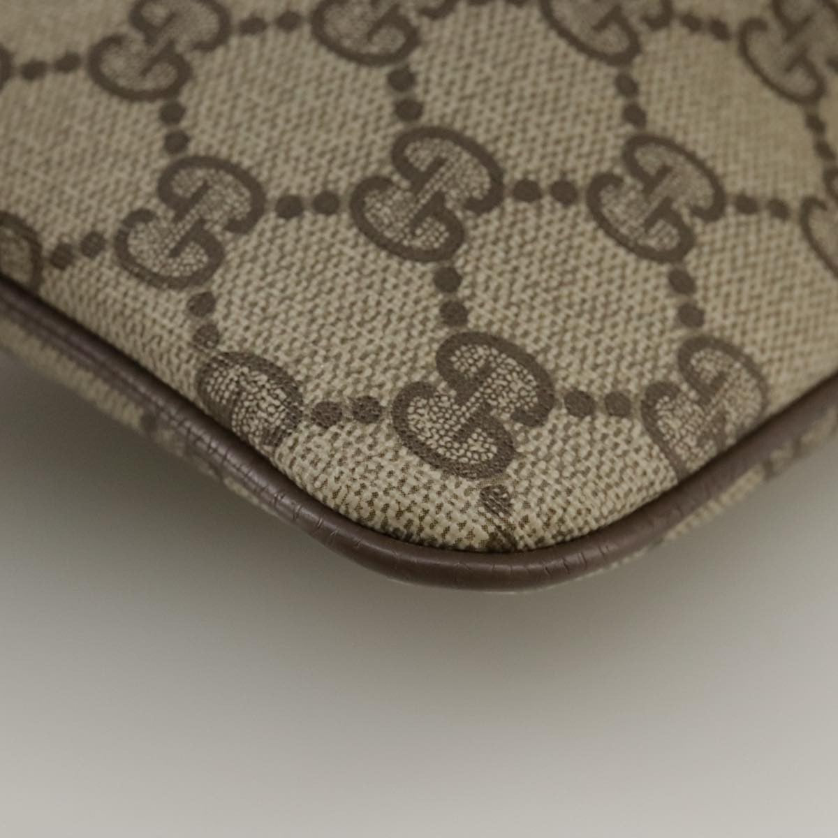 Gucci GUCCI GG Supreme Web Sherry Line Shoulder Bag PVC Beige 904 02 047 Authentic 111359