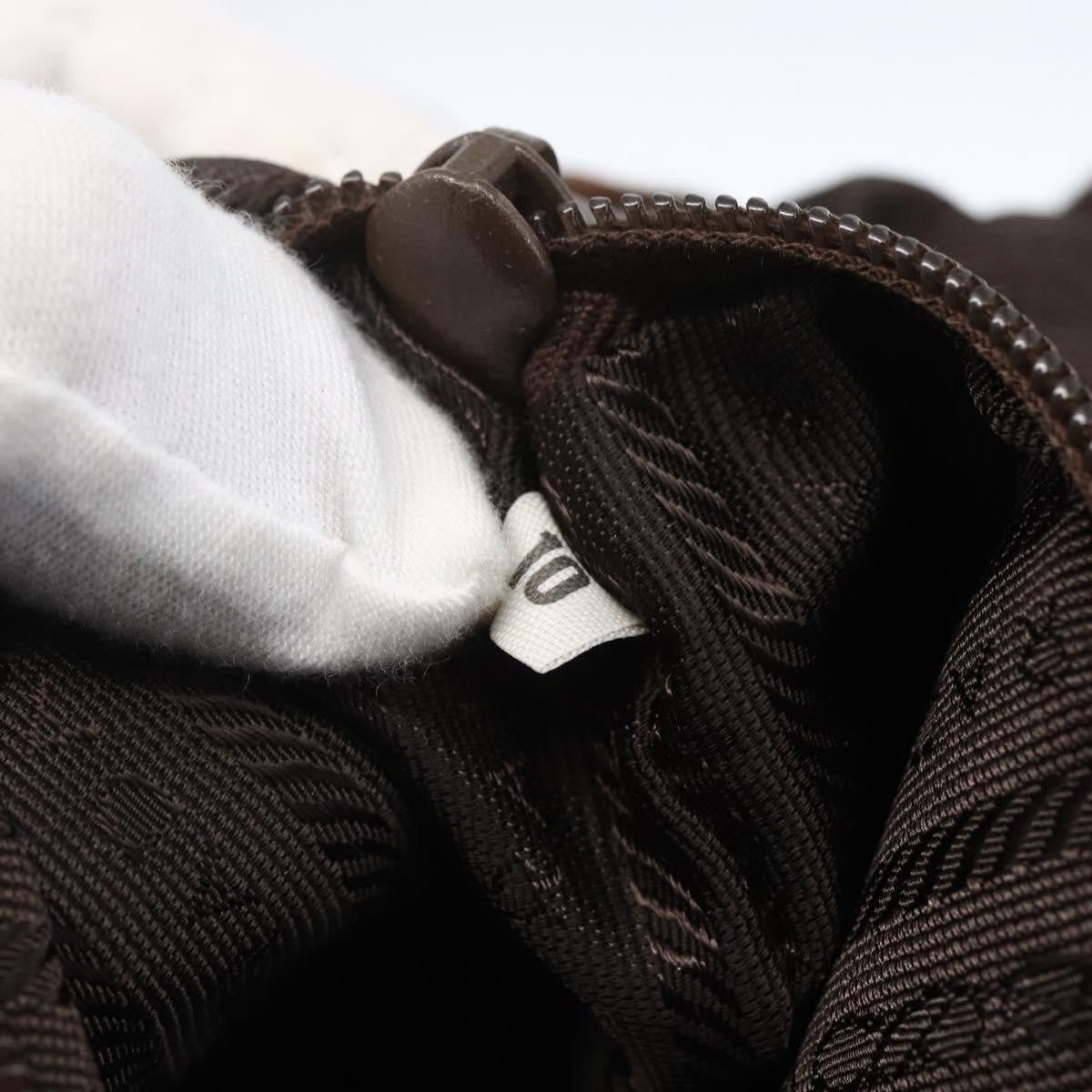 Prada PRADA Shoulder Bag Nylon Brown Authentic 162341