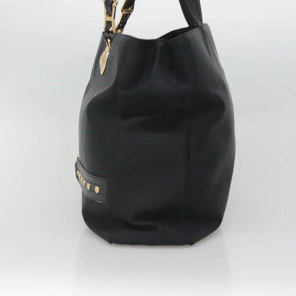 Gianni Versace Gianni Versace Tote Bag Nylon Black Gold Authentic bs25747