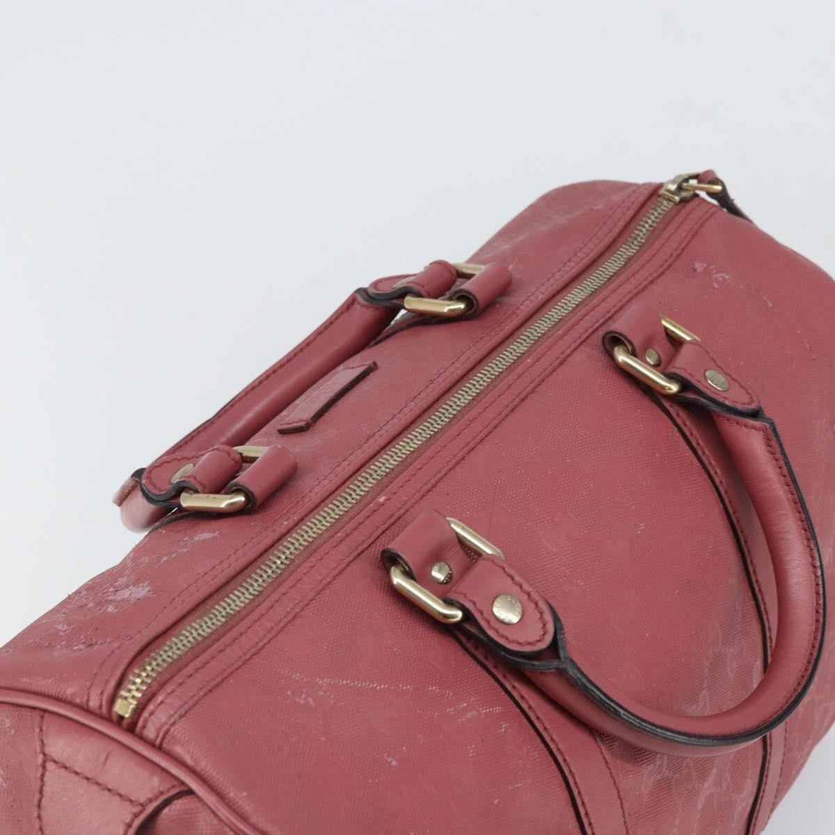 Gucci GUCCI GG Implementation Boston Bag PVC Gold Pink 193603 Authentic 166330
