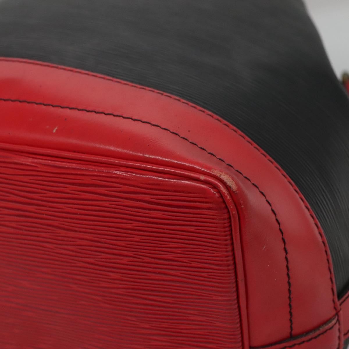 Louis Vuitton LOUIS VUITTON Epi Noe Shoulder Bag Bicolor Black Red M44017 LV Authentic 127971