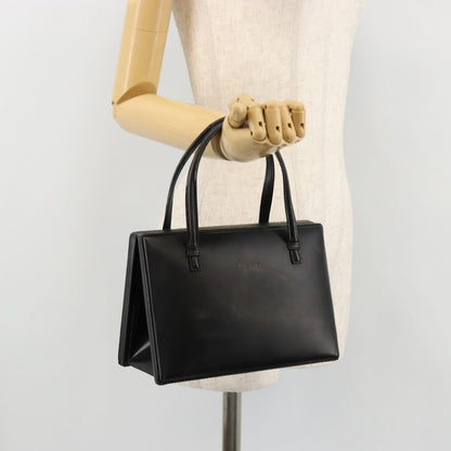 Loewe LOEWE Hand Bag Leather Black Gold Authentic bs34657