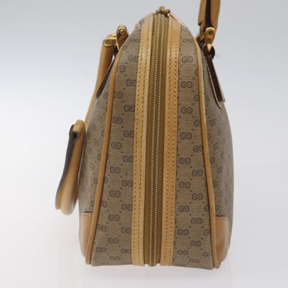 Gucci GUCCI Micro GG Supreme Hand Bag PVC Beige Gold 000 39 0030 Authentic BA2146