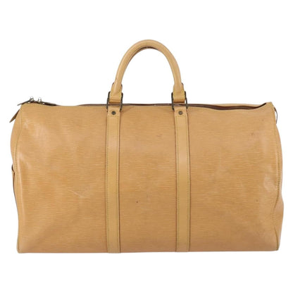Louis Vuitton LOUIS VUITTON Epi Keepall 50 Boston Bag Beige M42941 LV Authentic hk3136
