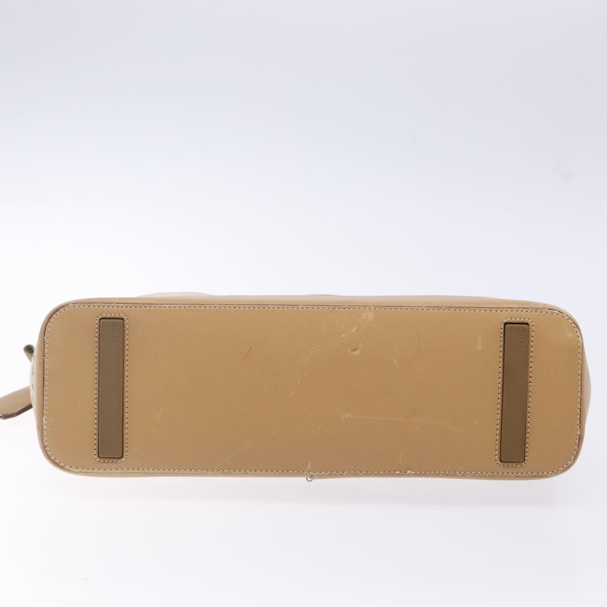 Prada PRADA Shoulder Bag Nylon Leather Beige Authentic bs29050