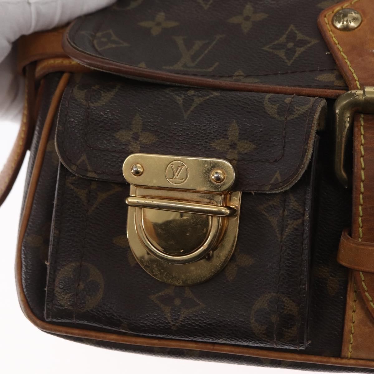 Louis Vuitton LOUIS VUITTON Monogram Hudson PM Shoulder Bag M40027 LV Authentic 164131