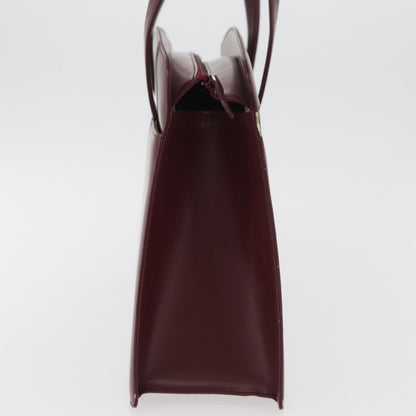 Burberry BURBERRY Hand Bag Leather Bordeaux Silver Authentic 181526