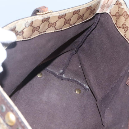 Gucci GUCCI GG Crystal Tote Bag Beige 207291 Authentic MX192