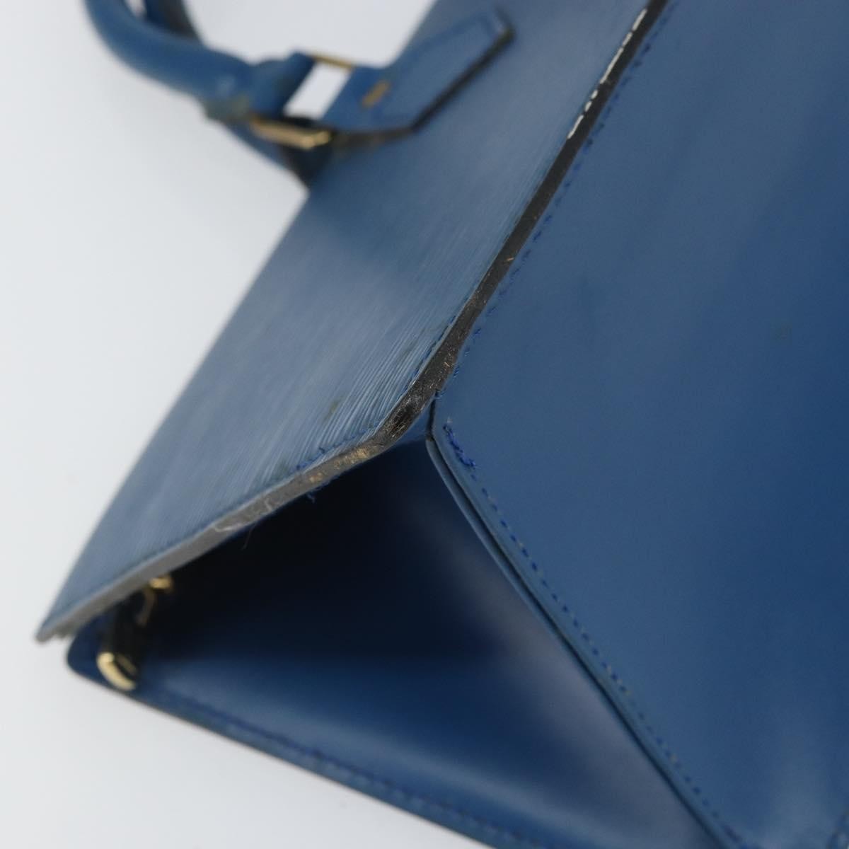 Louis Vuitton LOUIS VUITTON Epi Sac Triangle Hand Bag Blue M52095 LV Authentic 164160