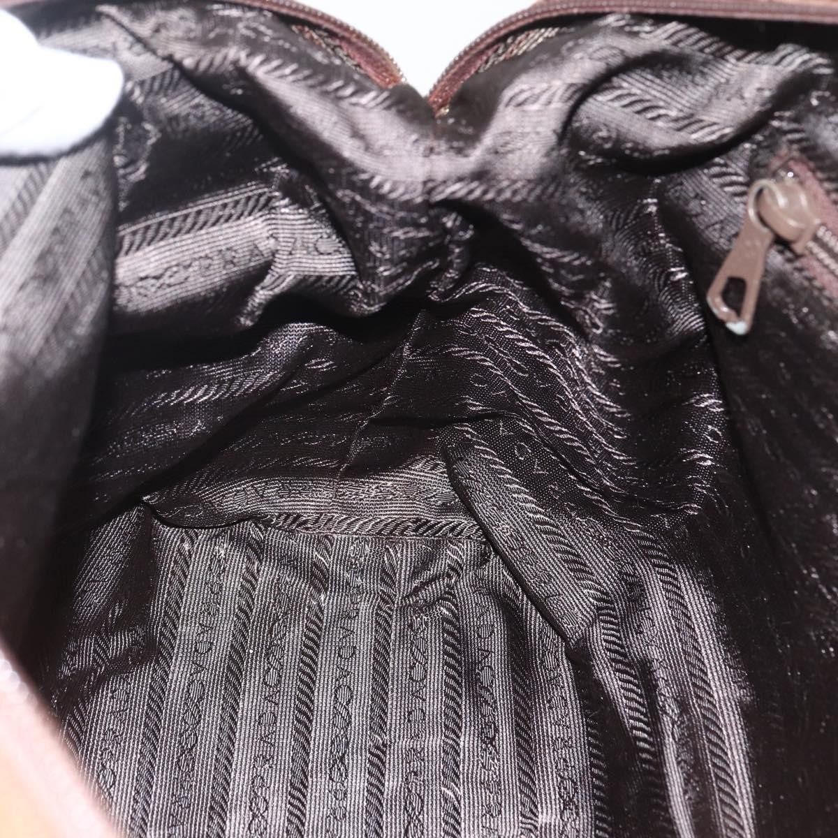 Prada PRADA Shoulder Bag Nylon Brown Authentic 162341