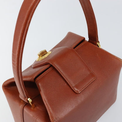 Givenchy GIVENCHY Hand Bag Leather Brown Gold Authentic 159082