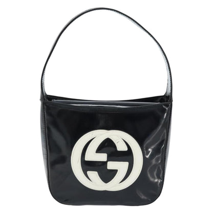 Gucci GUCCI Hand Bag Patent leather Black Silver 007 2046 0249 Authentic 172096