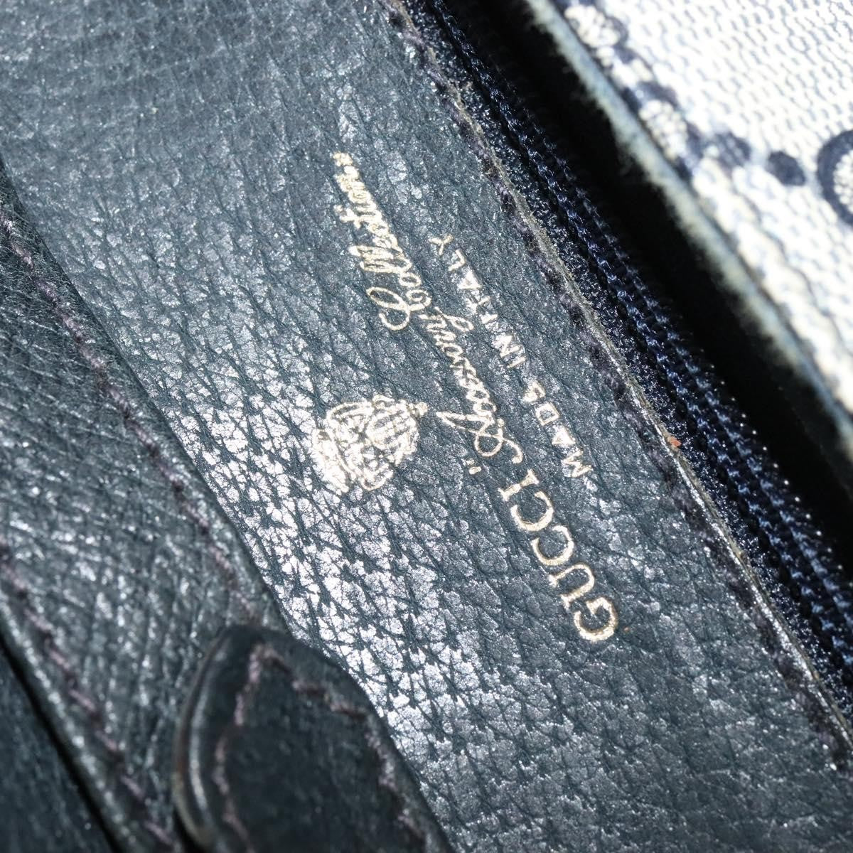 Gucci GUCCI GG Supreme Shoulder Bag PVC Navy Gold Authentic ep10523