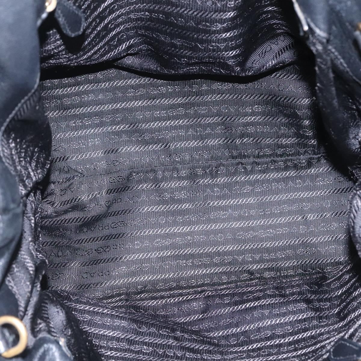Prada PRADA Hand Bag Leather 2way Black Authentic hk2413