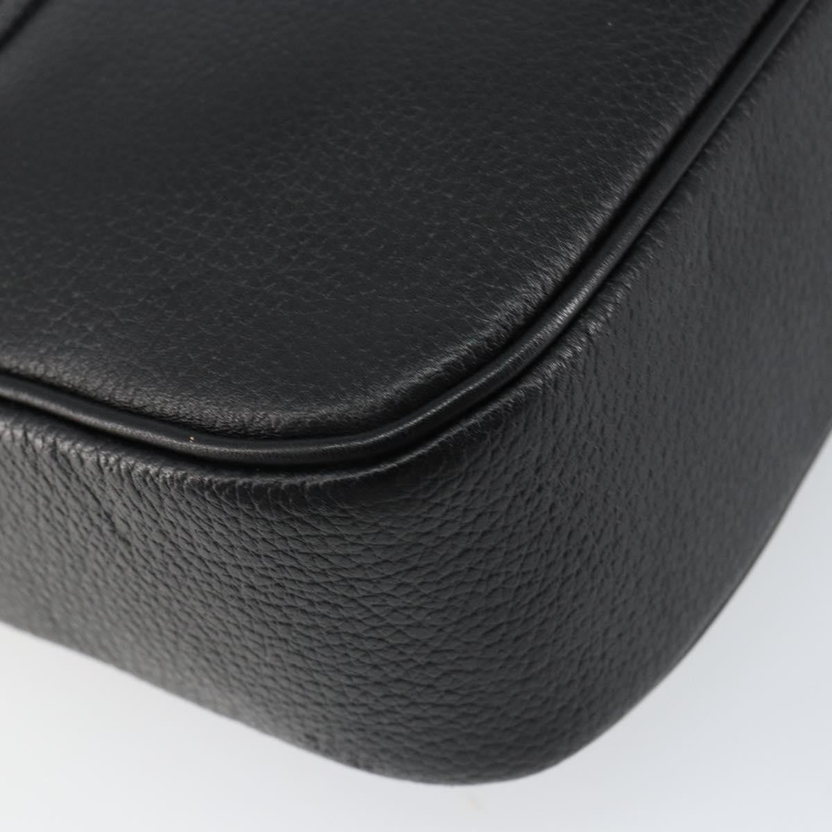 Burberrys Burberrys Nova Check Shoulder Bag Leather Black Gold Authentic bs30325