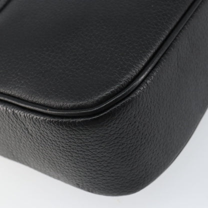 Burberrys Burberrys Nova Check Shoulder Bag Leather Black Gold Authentic bs30325