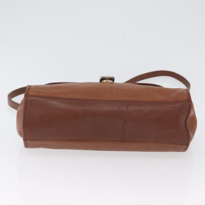 Burberrys Burberrys Nova Check Hand Bag Leather 2way Brown Gold Authentic bs33202