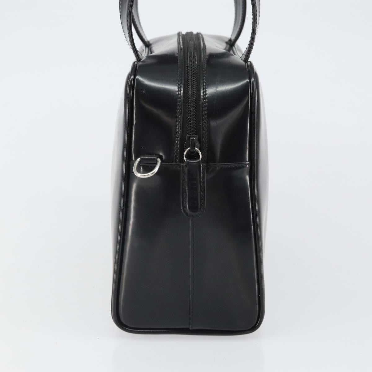 Gucci GUCCI Hand Bag Patent leather Black Silver 000 1274 0505 Authentic ep12647