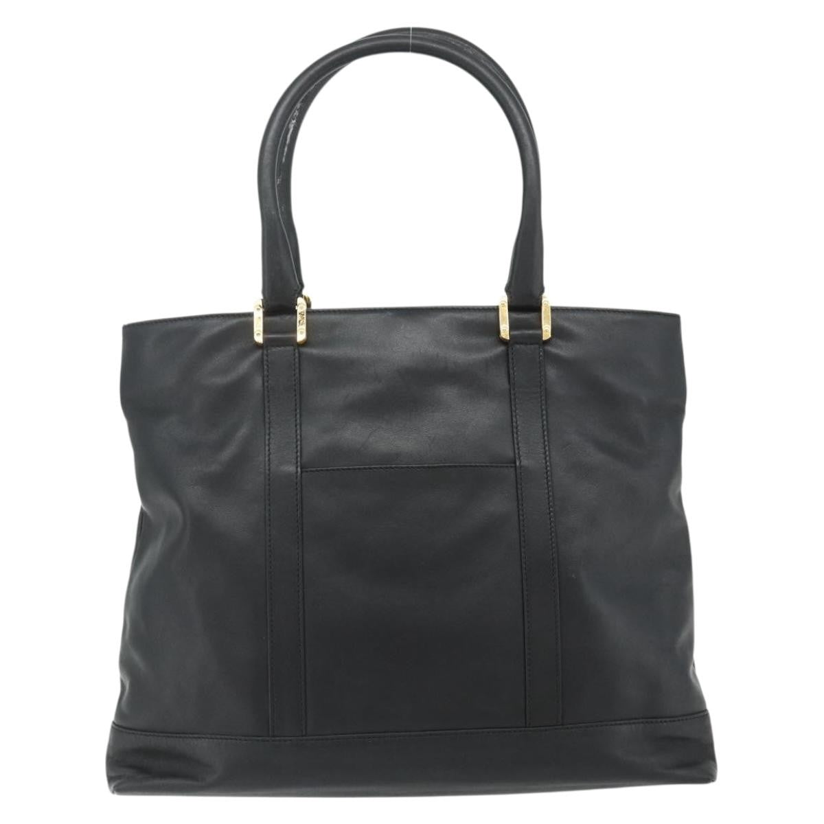 Loewe LOEWE Anagram Tote Bag Leather Black Gold Authentic 162466