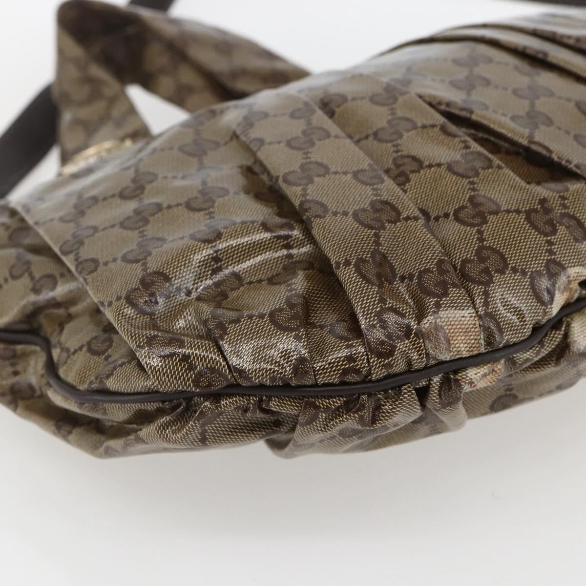 Gucci GUCCI GG Crystal Histeria Bag Coated Canvas 2way Beige Gold 203486 Authentic 154644
