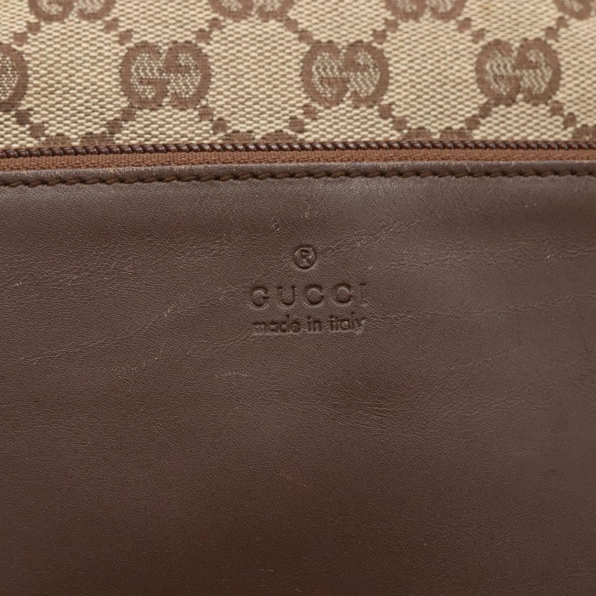 Gucci GUCCI GG Canvas Tote Bag Beige Silver 28892 Authentic 162386