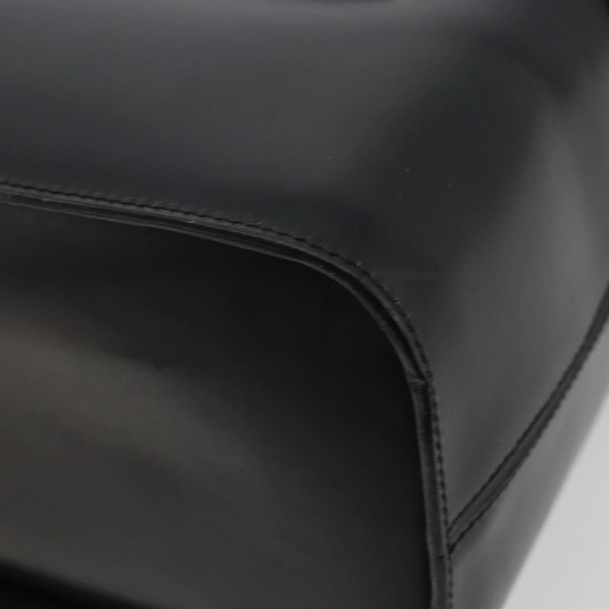 Celine CELINE Vanity Cosmetic Pouch Leather Black Gold Authentic 179213 Bag