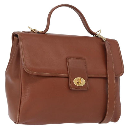 Gucci GUCCI Hand Bag Leather 2way Brown Gold 000 101 0274 Authentic ep13069