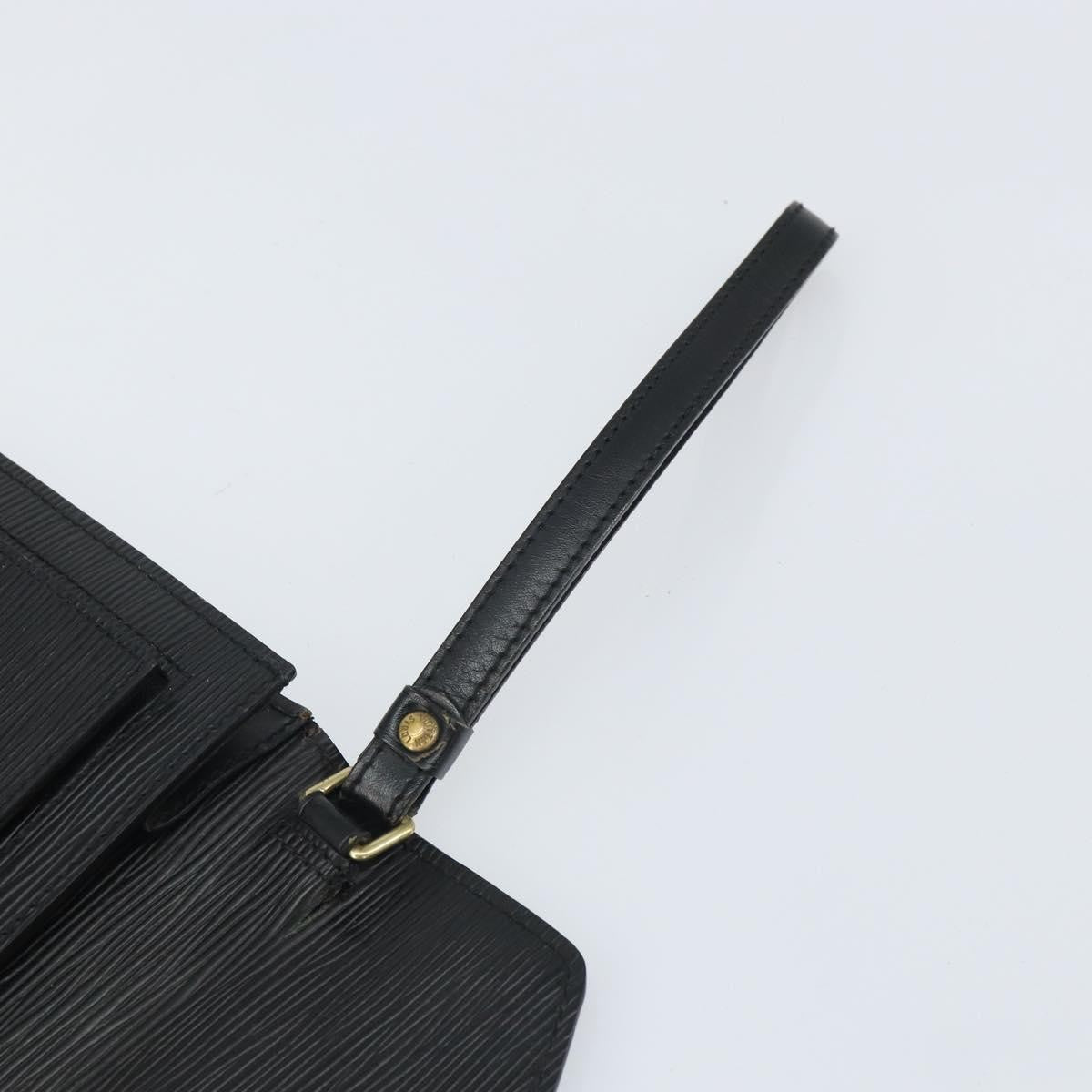 Louis Vuitton LOUIS VUITTON Epi Serie Dragonne Clutch Bag Black Noir M52612 LV Authentic BA9336
